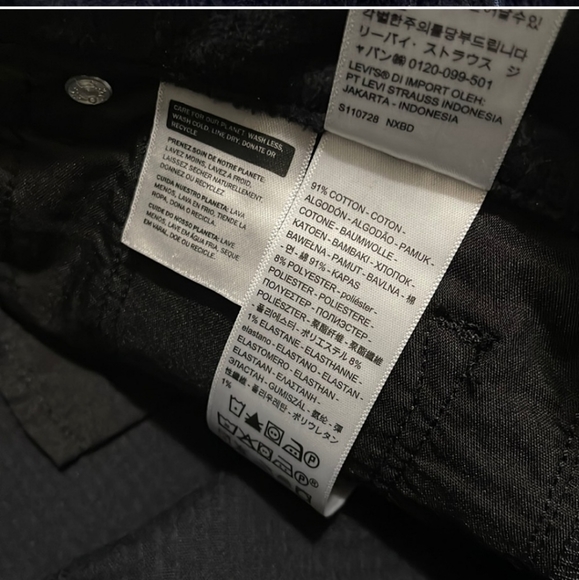 Levis Corduroy Black Classic Mid Rise Skinny Corduroy Jeans Pants size 30 and 31 - Picture 8 of 11